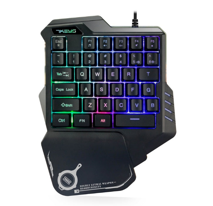 Jednoręczna mechaniczna klawiatura do gier z podświetleniem RGB Przenośna mini klawiatura do gier Kontroler do gier