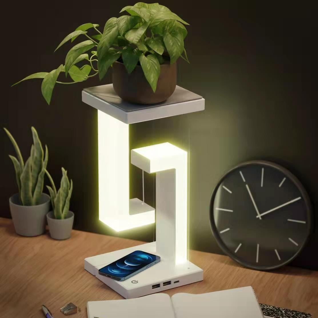 Kreatywna bezprzewodowa magnetyczna lampa wisząca z możliwością ładowania smartfonów. Nadaje świetnego, eleganckiego wyglądu do domu
